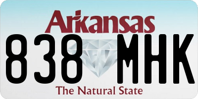 AR license plate 838MHK