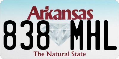 AR license plate 838MHL