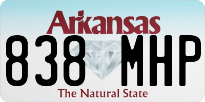 AR license plate 838MHP