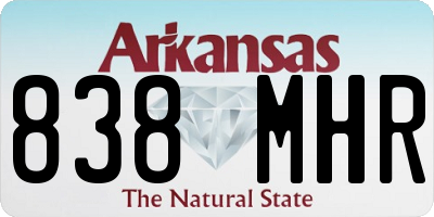 AR license plate 838MHR