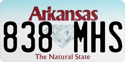 AR license plate 838MHS