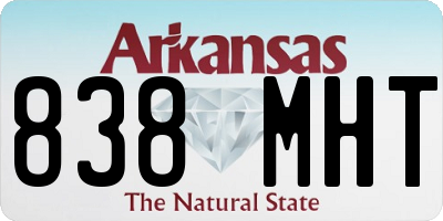 AR license plate 838MHT