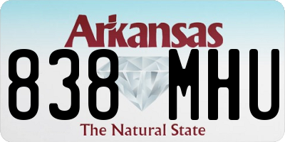 AR license plate 838MHU