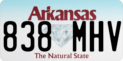 AR license plate 838MHV