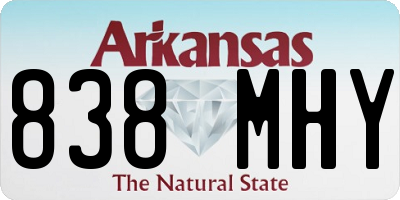 AR license plate 838MHY