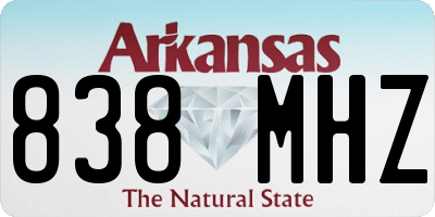AR license plate 838MHZ