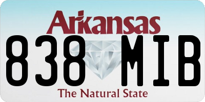 AR license plate 838MIB
