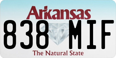 AR license plate 838MIF