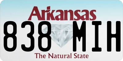 AR license plate 838MIH