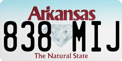 AR license plate 838MIJ