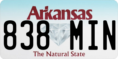 AR license plate 838MIN
