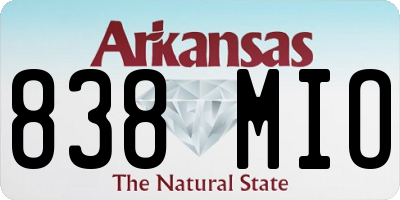 AR license plate 838MIO