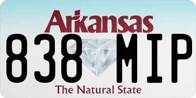 AR license plate 838MIP