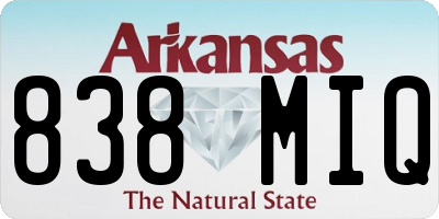 AR license plate 838MIQ