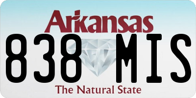 AR license plate 838MIS