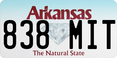 AR license plate 838MIT