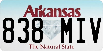 AR license plate 838MIV