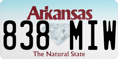 AR license plate 838MIW