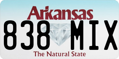 AR license plate 838MIX