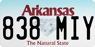 AR license plate 838MIY