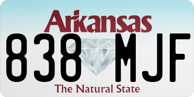 AR license plate 838MJF