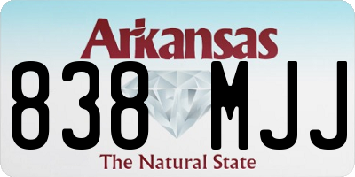 AR license plate 838MJJ