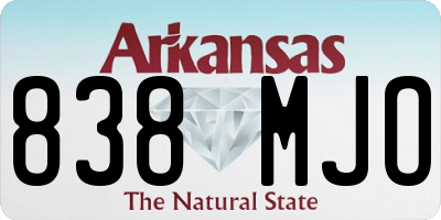 AR license plate 838MJO