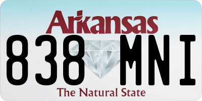 AR license plate 838MNI