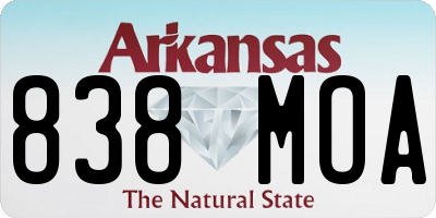 AR license plate 838MOA