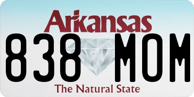 AR license plate 838MOM