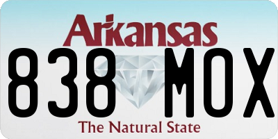 AR license plate 838MOX