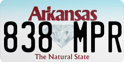 AR license plate 838MPR