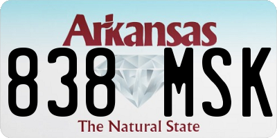 AR license plate 838MSK