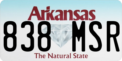 AR license plate 838MSR