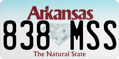 AR license plate 838MSS