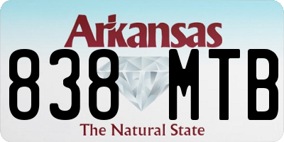AR license plate 838MTB