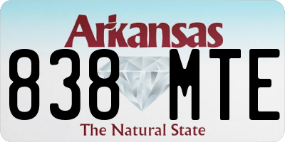 AR license plate 838MTE