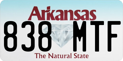 AR license plate 838MTF