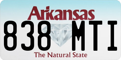 AR license plate 838MTI