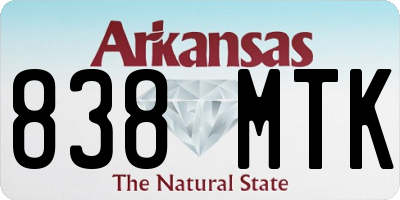 AR license plate 838MTK