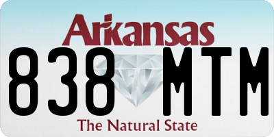 AR license plate 838MTM