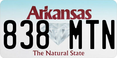 AR license plate 838MTN