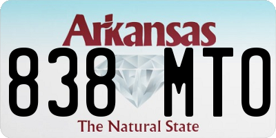 AR license plate 838MTO