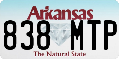 AR license plate 838MTP