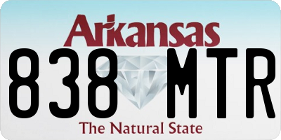 AR license plate 838MTR