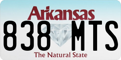 AR license plate 838MTS