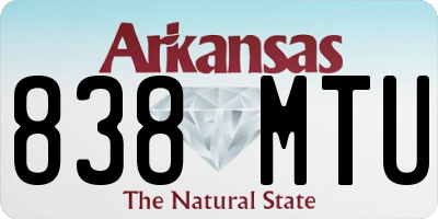 AR license plate 838MTU