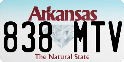 AR license plate 838MTV