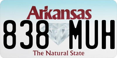 AR license plate 838MUH