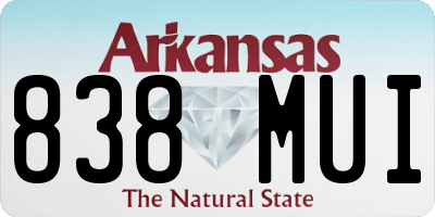 AR license plate 838MUI